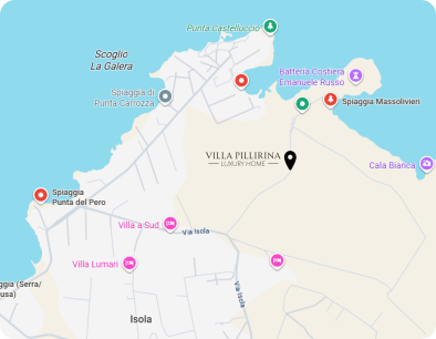 Villa Pillirina Siracusa mappa
